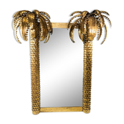 Mirror palm large format metal gold 125x180cm