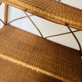 Rattan bookcase shelf