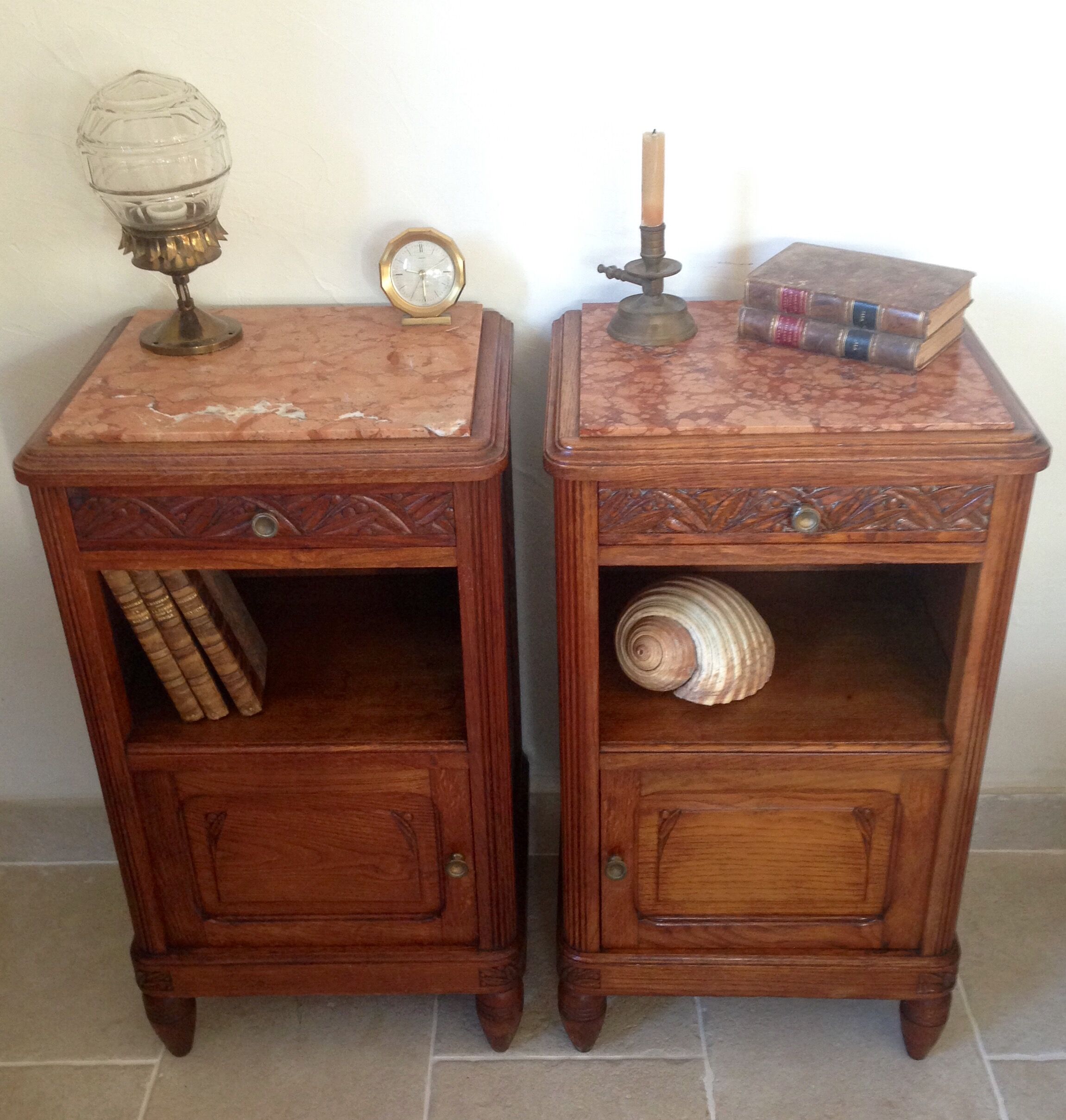 Pair of art deco nightstands