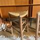 Pair of vintage oak tripod stools