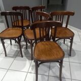 Suite of 6 Chairs of vintage Bistrot 1960