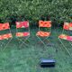 Set of 4 vintage 1970s camping folding chairs