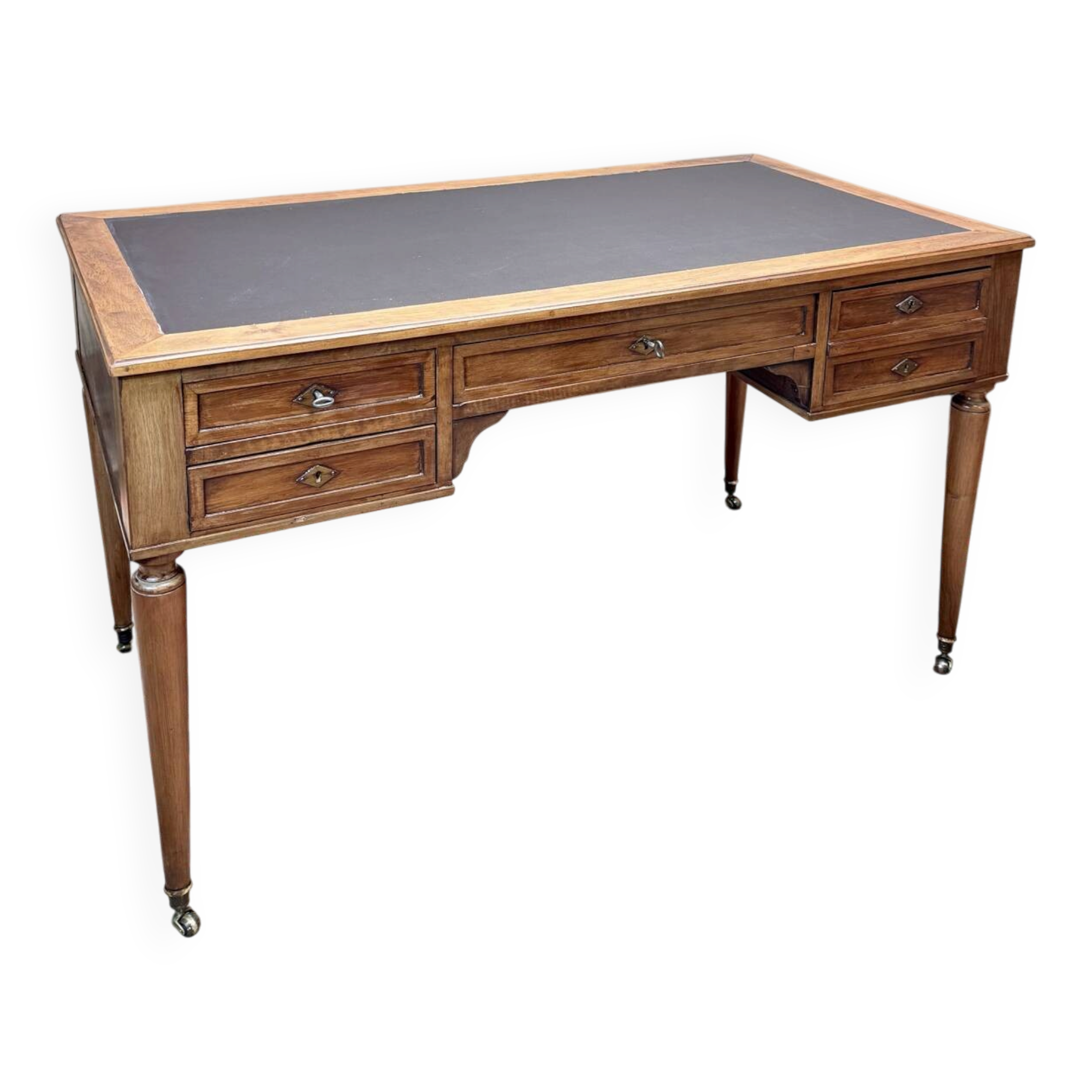 Walnut desk in Directoire style, 19th century.