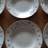 Set of 6 hollow plates faience Digoin model "Andrée"