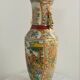 Antique Japanese Satsuma vase, 19th - early 20th century, decorated with geishas.