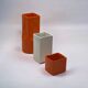 Vases Gabbianelli en céramique de l'âge de l'espace, orange et blanc, années 1960