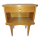 Blond wood bedside table