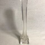 Vase soliflore ancien verre moulé vintage