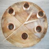 Set of 6 stoneware glasses