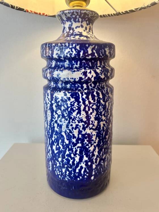 Ceramic vase lamp veb haldensleben – gdr | unique recycled piece