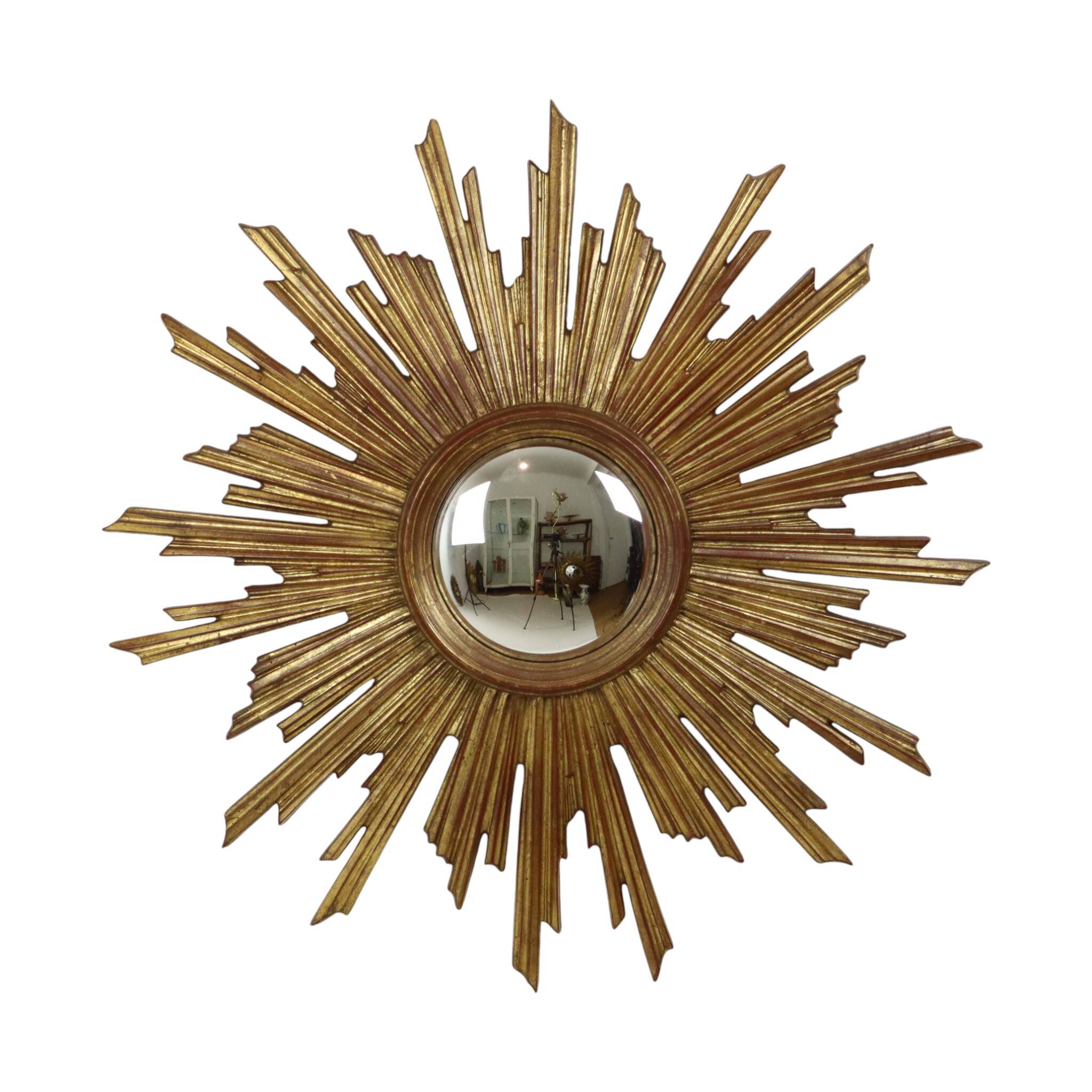 XL Sunburst convex sun mirror Deknudt rare 75 cm