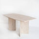Table à manger en marbre travertin, Italie, années 90