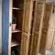 Old wooden cloakroom 4 doors