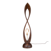 Lampe sur pied en bois abstrait par Flowlight Design Infinity