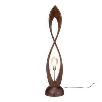 Abstract Wooden Standing Sculpture Floor Lamp by Flowlight Design Inifinity