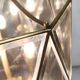 Handmande Octagonal Glass and Brass Pendant Lantern, Italy