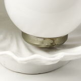 Ceramic lamp shell vintage white manises Spain 70s