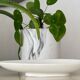 Gien white herringbone dish