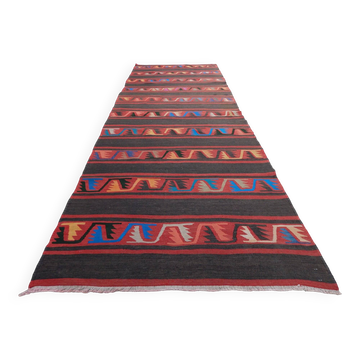 Vintage Turkish hallway rug 107x289 cm