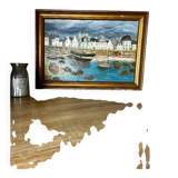 A large painting signed alvaro guillot