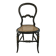 Napoleon III cane chair in blackened wood and mother-of-pearl