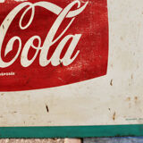 Great old plate in painted sheet coca cola