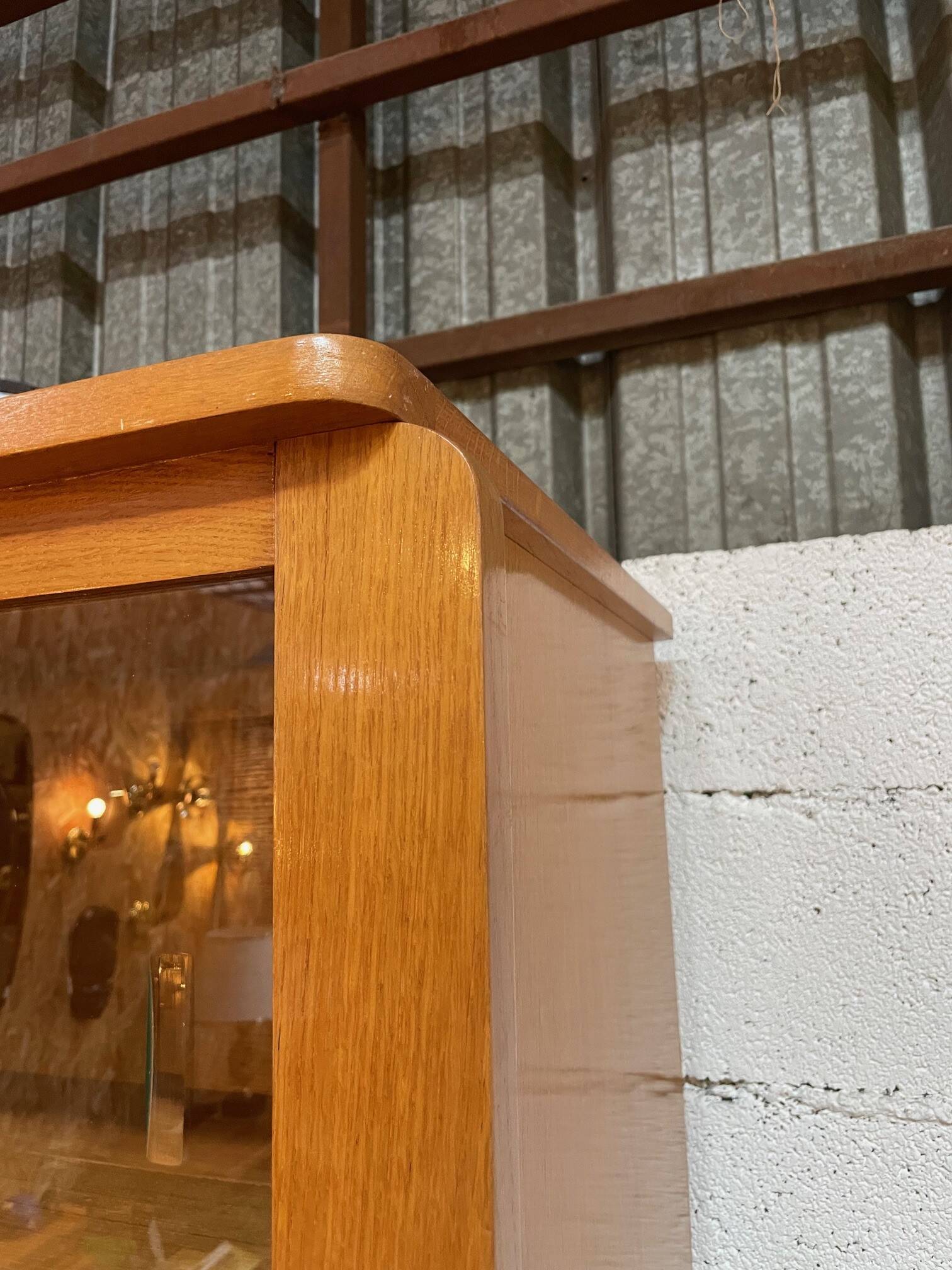 Armoire, secrétaire, commode en bois et rotin, années 60