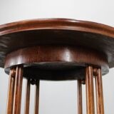 Vienna Secession coffee table in oak and brass, Czechoslovakia, 1920s.