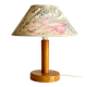 LAMP in Solid Pine Floral Shade VINTAGE