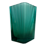 Art Deco vase in green tinted glass