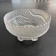 Frosted glass bowl with snake decoration