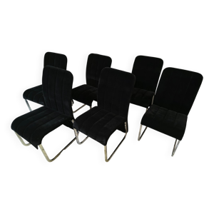 chaises chromées vintage