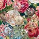7 vintage iridescent foot glasses