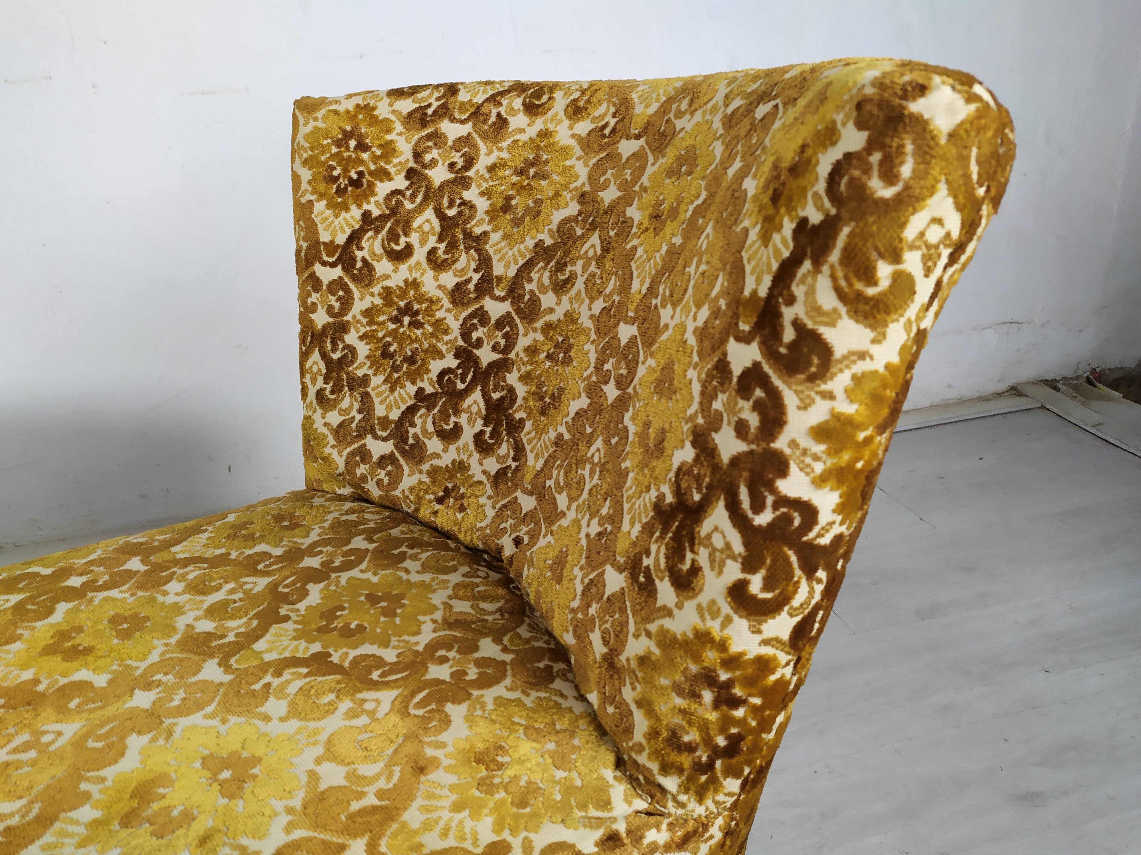 Bench and 2 vintage cocktail armchairs