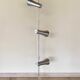 Floor lamp with 3 adjustable spots in stainless steel, 1970's