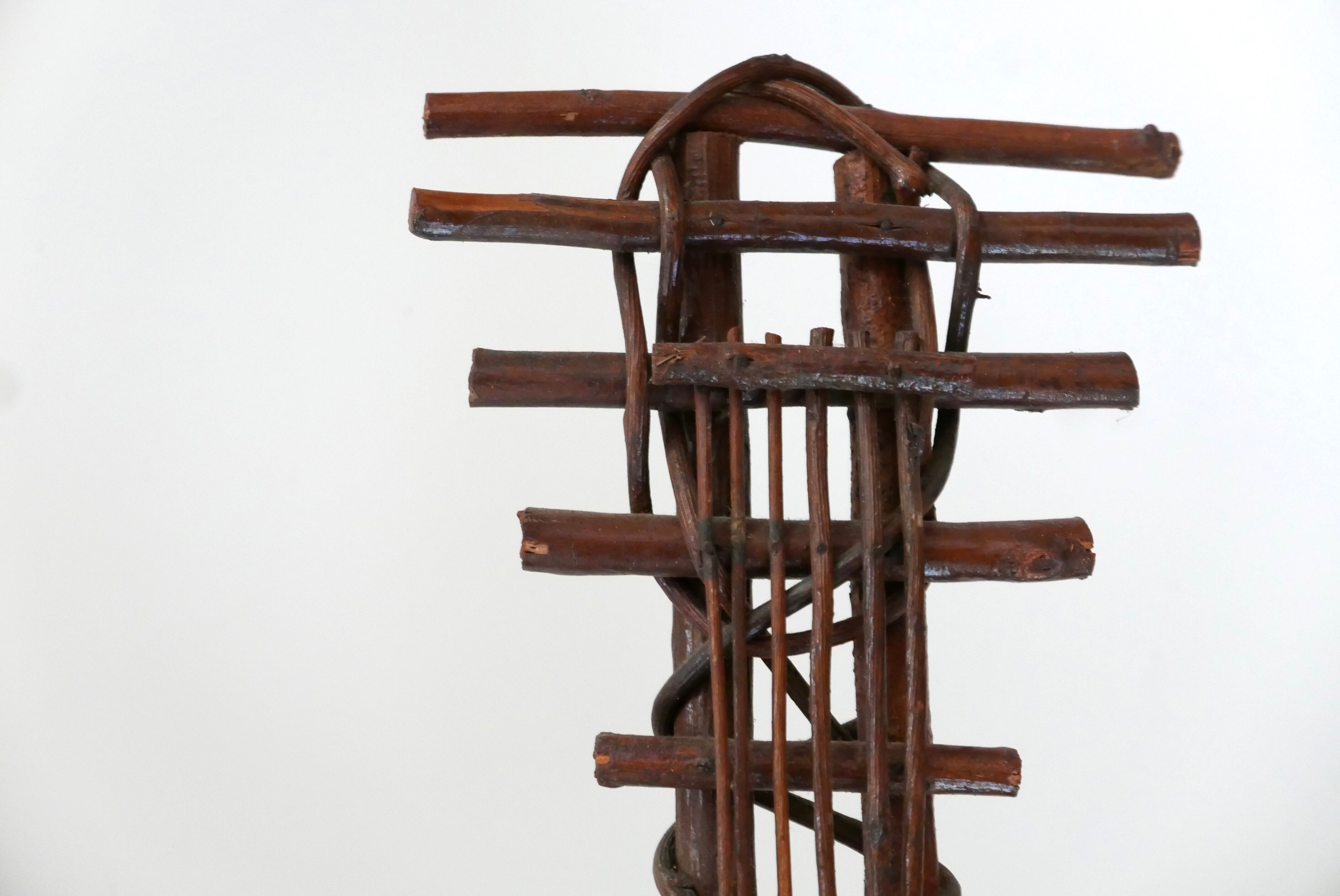 Rattan wall decoration in the shape of a guitar, 50s