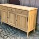 Louis XV buffet stripped in solid cherry wood 1970 165cm