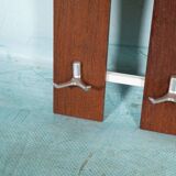 Vintage hardwood coat rack, minimalist mid-century coat rack.