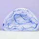 Vintage blue glass bowl swirl