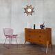 Beautiful vintage chest of drawers compass feet 1950 light oak