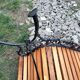 Old garden bench with vintage cast iron legs xxeme