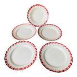 Set of 5 old Ceranord St Amand plates