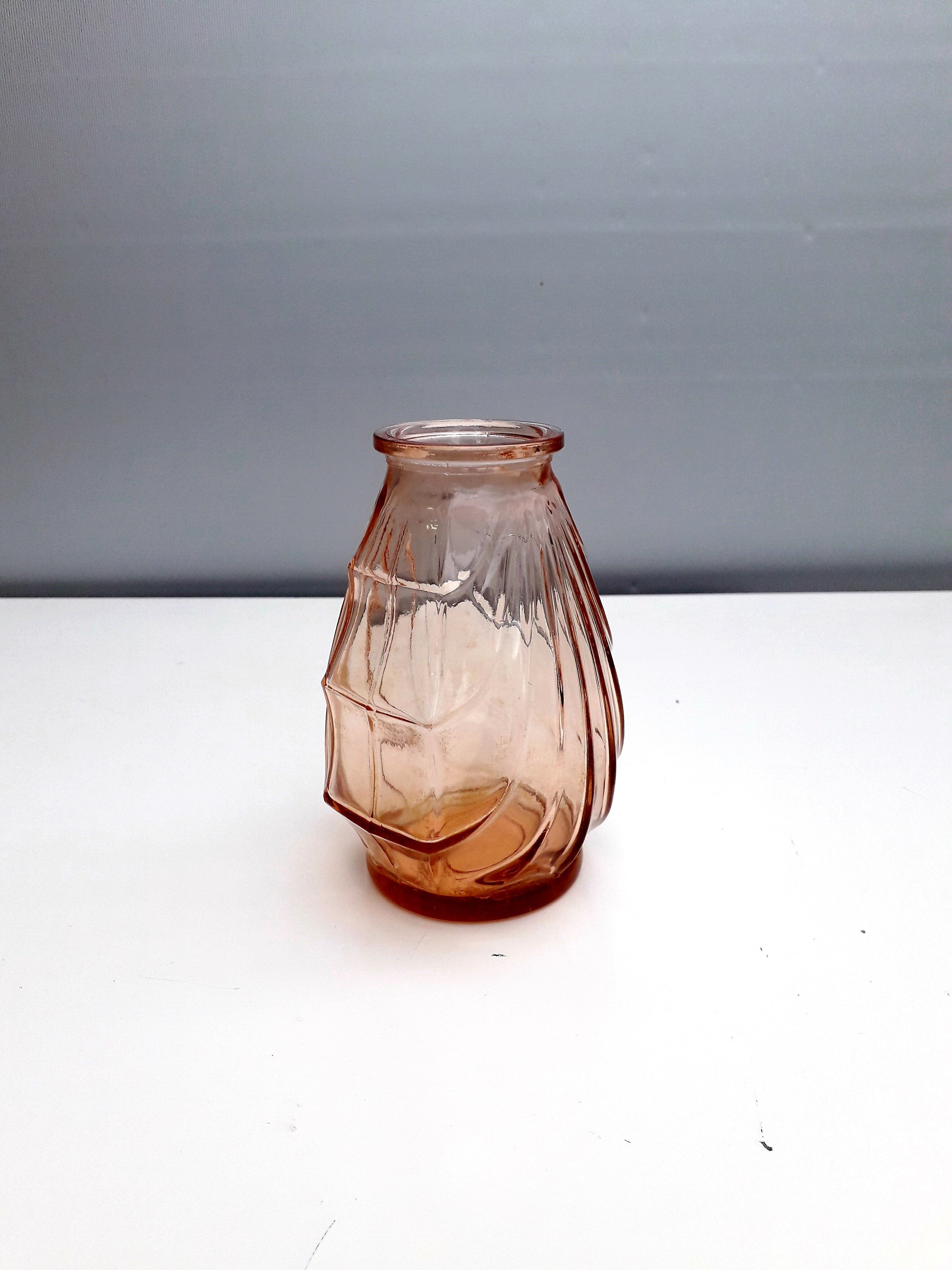 Art Deco vase in pink glass 1940-50