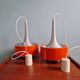 Paire de suspensions scandinaves en aluminium brossé, Philips, années 60
