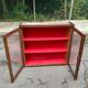 Basque Spanish wooden display cabinet buffet with 2 glass panels