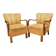 Pair of Art Deco Armchairs, 1940s