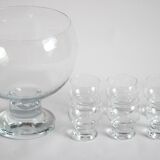 Glass Punch Bowl By Erkkitapio Siiroinen For Riihimaen Lasi, Finland 1970S