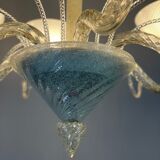 Venetian chandelier in murano glass circa 1940 vetro a reticello