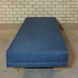 Rare multifunctional sofa/daybed with adjustable headrest 1960, restored