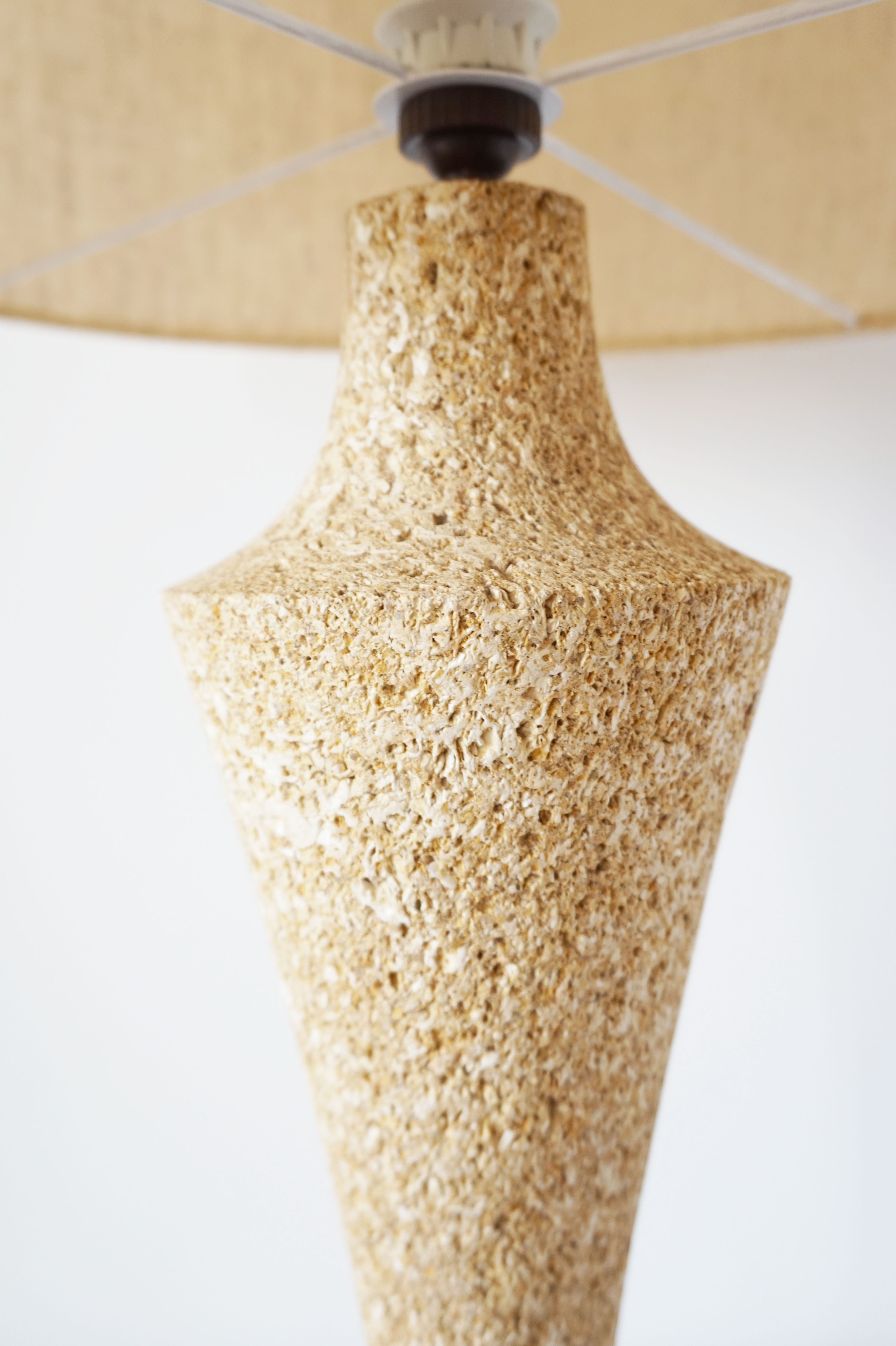 Vintage stone lamp reconstituted 1970